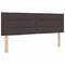 vidaXL Headboard Height Adjustable Manual Dark brown 140 cm Fabric