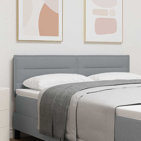 vidaXL Headboard Height Adjustable Manual Light grey 160 cm Fabric