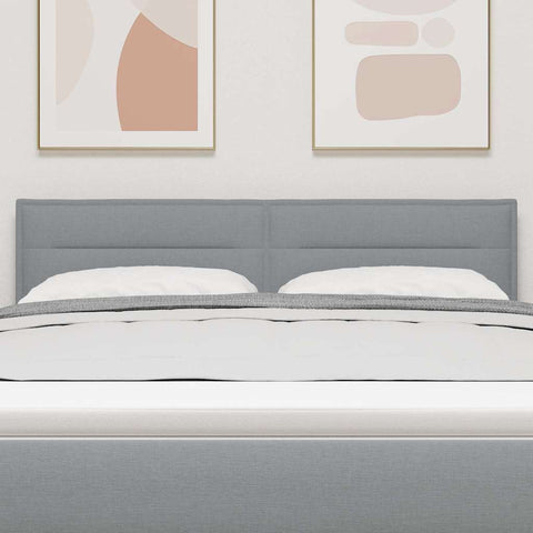 vidaXL Headboard Height Adjustable Manual Light grey 160 cm Fabric