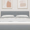 vidaXL Headboard Height Adjustable Manual Light grey 160 cm Fabric