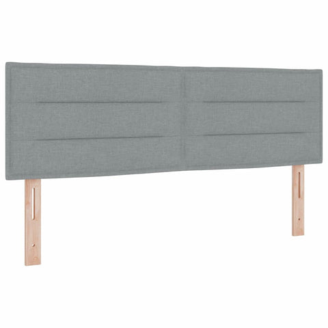 vidaXL Headboard Height Adjustable Manual Light grey 160 cm Fabric