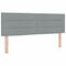 vidaXL Headboard Height Adjustable Manual Light grey 160 cm Fabric