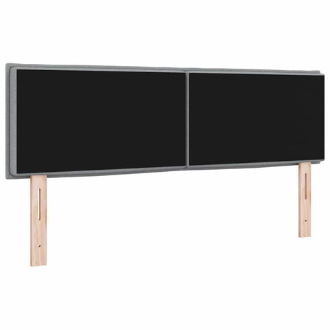 vidaXL Headboard Height Adjustable Manual Light grey 160 cm Fabric