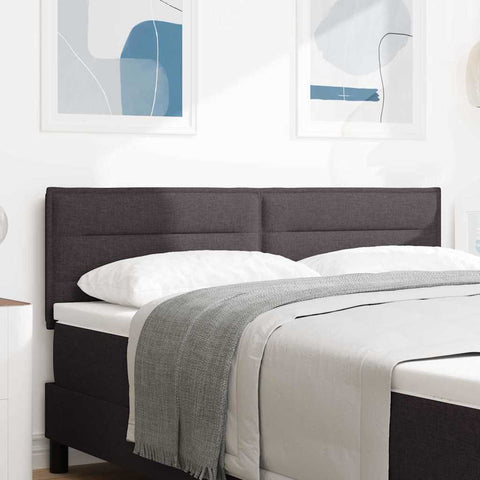 vidaXL Headboard Height Adjustable Manual Dark brown 160 cm Fabric