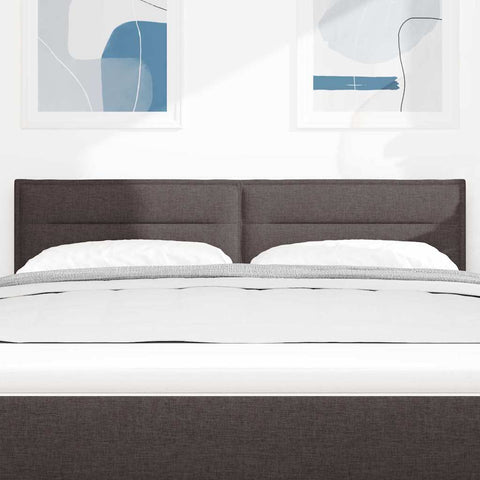 vidaXL Headboard Height Adjustable Manual Dark brown 160 cm Fabric