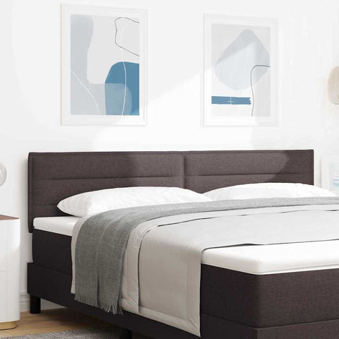 vidaXL Headboard Height Adjustable Manual Dark brown 180 cm Fabric