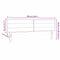 vidaXL Headboard Height Adjustable Manual Dark brown 180 cm Fabric