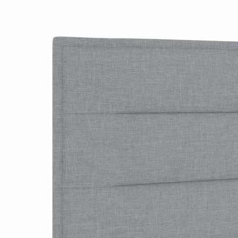 vidaXL Headboard Height Adjustable Manual Light grey 200 cm Fabric