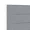 vidaXL Headboard Height Adjustable Manual Light grey 200 cm Fabric
