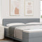 vidaXL Headboard Height Adjustable Manual Light grey 200 cm Fabric