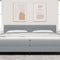 vidaXL Headboard Height Adjustable Manual Light grey 200 cm Fabric