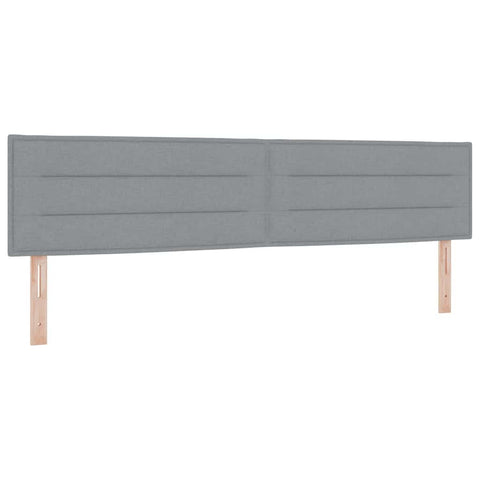 vidaXL Headboard Height Adjustable Manual Light grey 200 cm Fabric