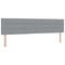 vidaXL Headboard Height Adjustable Manual Light grey 200 cm Fabric