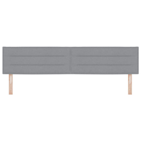 vidaXL Headboard Height Adjustable Manual Light grey 200 cm Fabric