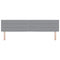 vidaXL Headboard Height Adjustable Manual Light grey 200 cm Fabric