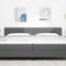 vidaXL Headboard Height Adjustable Manual Dark grey 200 cm Fabric