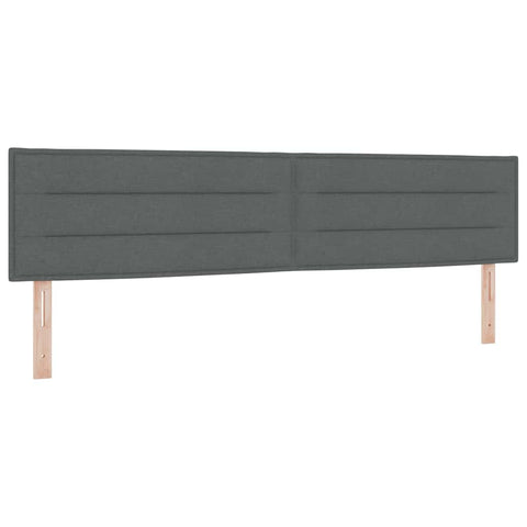 vidaXL Headboard Height Adjustable Manual Dark grey 200 cm Fabric