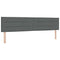 vidaXL Headboard Height Adjustable Manual Dark grey 200 cm Fabric