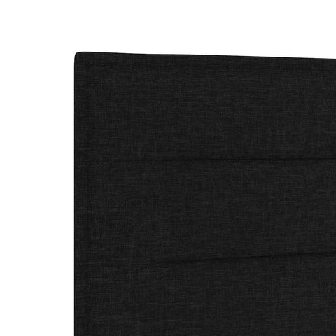 vidaXL Headboard Height Adjustable with Headboard Black 200 cm Fabric