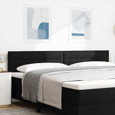 vidaXL Headboard Height Adjustable with Headboard Black 200 cm Fabric