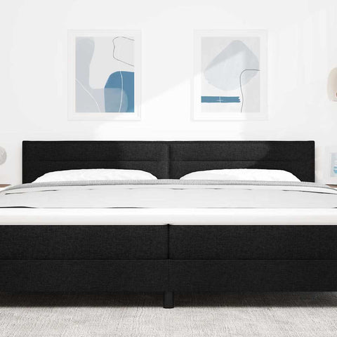 vidaXL Headboard Height Adjustable with Headboard Black 200 cm Fabric