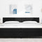vidaXL Headboard Height Adjustable with Headboard Black 200 cm Fabric