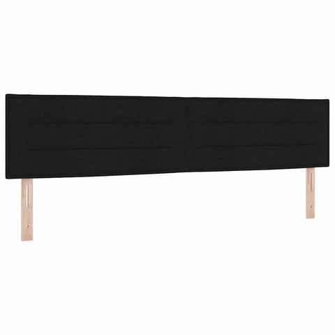 vidaXL Headboard Height Adjustable with Headboard Black 200 cm Fabric