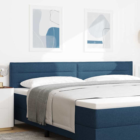 vidaXL Headboard Height Adjustable with Headboard Blue 200 cm Fabric