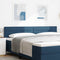 vidaXL Headboard Height Adjustable with Headboard Blue 200 cm Fabric