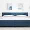 vidaXL Headboard Height Adjustable with Headboard Blue 200 cm Fabric
