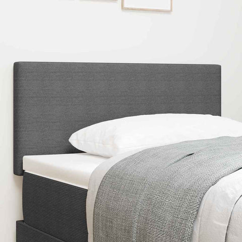 vidaXL Headboard Height Adjustable Manual Light grey 80 cm Rib fabric
