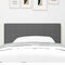 vidaXL Headboard Height Adjustable Manual Light grey 80 cm Rib fabric