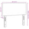 vidaXL Headboard Height Adjustable Manual Light grey 80 cm Rib fabric