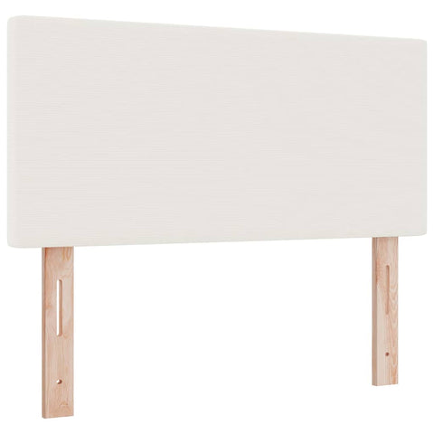 vidaXL Headboard Height Adjustable Manual Cream 80 cm Rib fabric