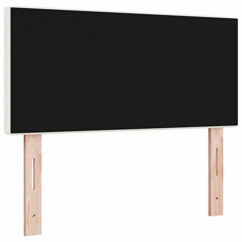 vidaXL Headboard Height Adjustable Manual Cream 80 cm Rib fabric