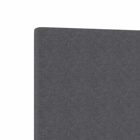 vidaXL Headboard Height Adjustable Manual Dark grey 100 cm Rib fabric