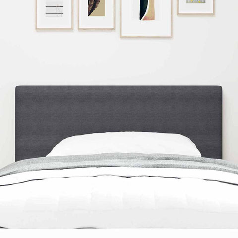 vidaXL Headboard Height Adjustable Manual Dark grey 100 cm Rib fabric