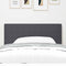 vidaXL Headboard Height Adjustable Manual Dark grey 100 cm Rib fabric