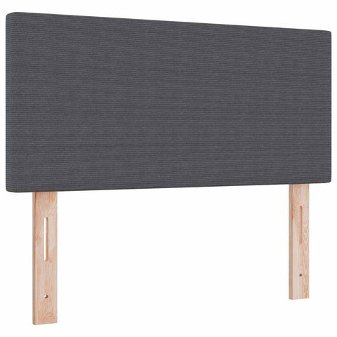 vidaXL Headboard Height Adjustable Manual Dark grey 100 cm Rib fabric