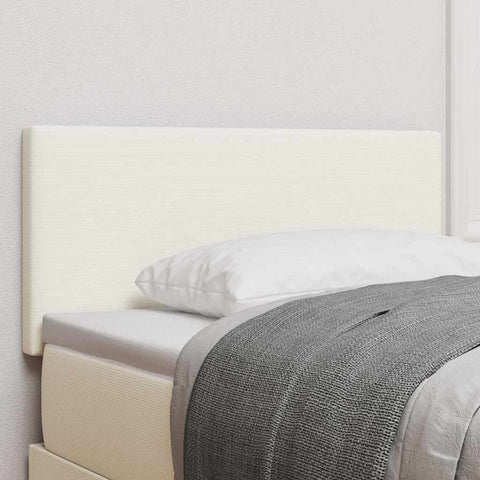vidaXL Headboard Height Adjustable Manual Cream 100 cm Rib fabric