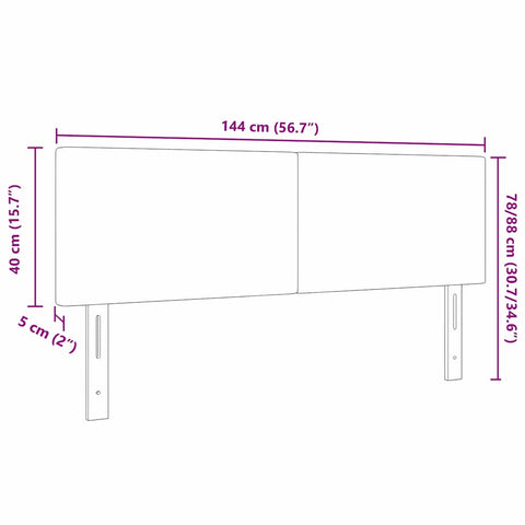 vidaXL Headboard Height Adjustable Manual Light grey 140 cm Rib fabric