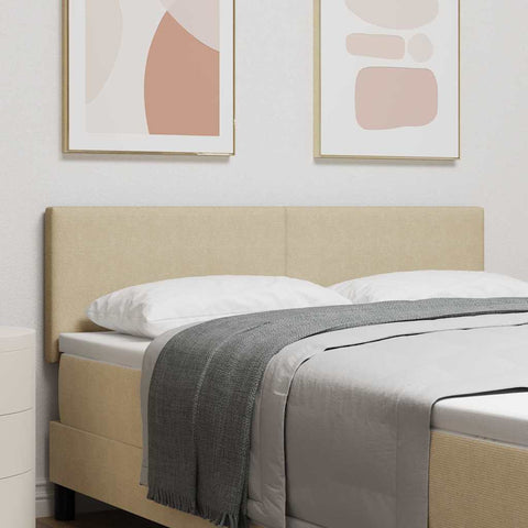 vidaXL Headboard Height Adjustable Light green grey 140 cm Rib fabric