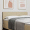 vidaXL Headboard Height Adjustable Light green grey 140 cm Rib fabric