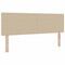 vidaXL Headboard Height Adjustable Light green grey 140 cm Rib fabric