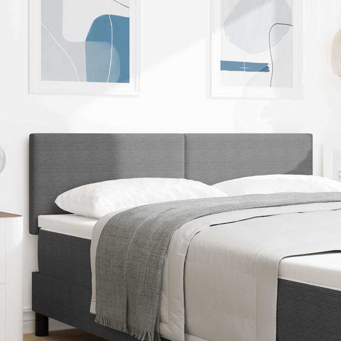 vidaXL Headboard Height Adjustable Manual Light grey 160 cm Rib fabric
