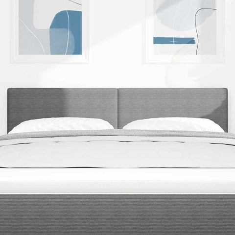 vidaXL Headboard Height Adjustable Manual Light grey 160 cm Rib fabric