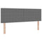 vidaXL Headboard Height Adjustable Manual Light grey 160 cm Rib fabric