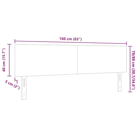 vidaXL Headboard Height Adjustable Manual Light grey 160 cm Rib fabric