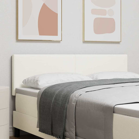 vidaXL Headboard Height Adjustable Manual Cream 160 cm Rib fabric