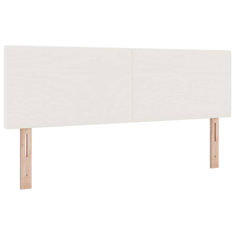vidaXL Headboard Height Adjustable Manual Cream 160 cm Rib fabric